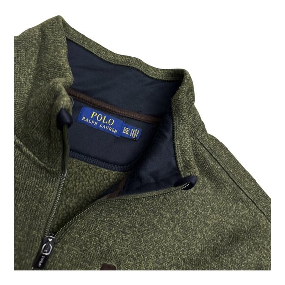 POLO RALPH LAUREN Knit Green Luxury Designer Full Zip Business Casual Jacket 2XL - Picture 2 of 5